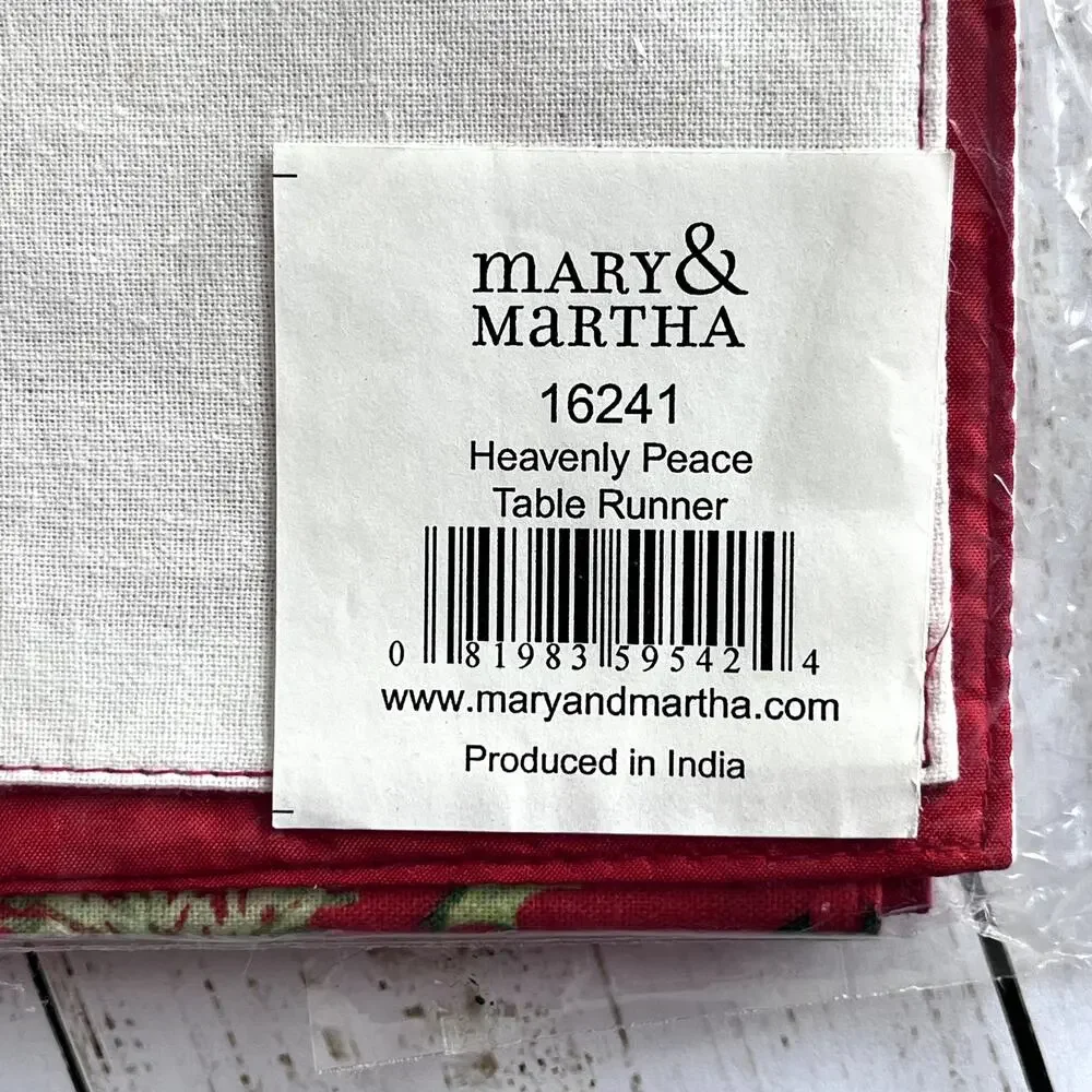Mary & Martha Heavenly Peace Table Runner 56